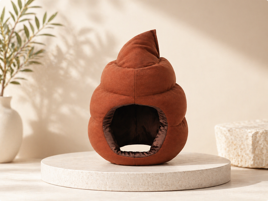 Funny Poop Hooded Blanket Cap Soft Plush Novelty Head Cover Cosplay Party Hat
